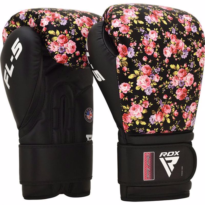 RDX FL5 floral BOXING GLOVES -black